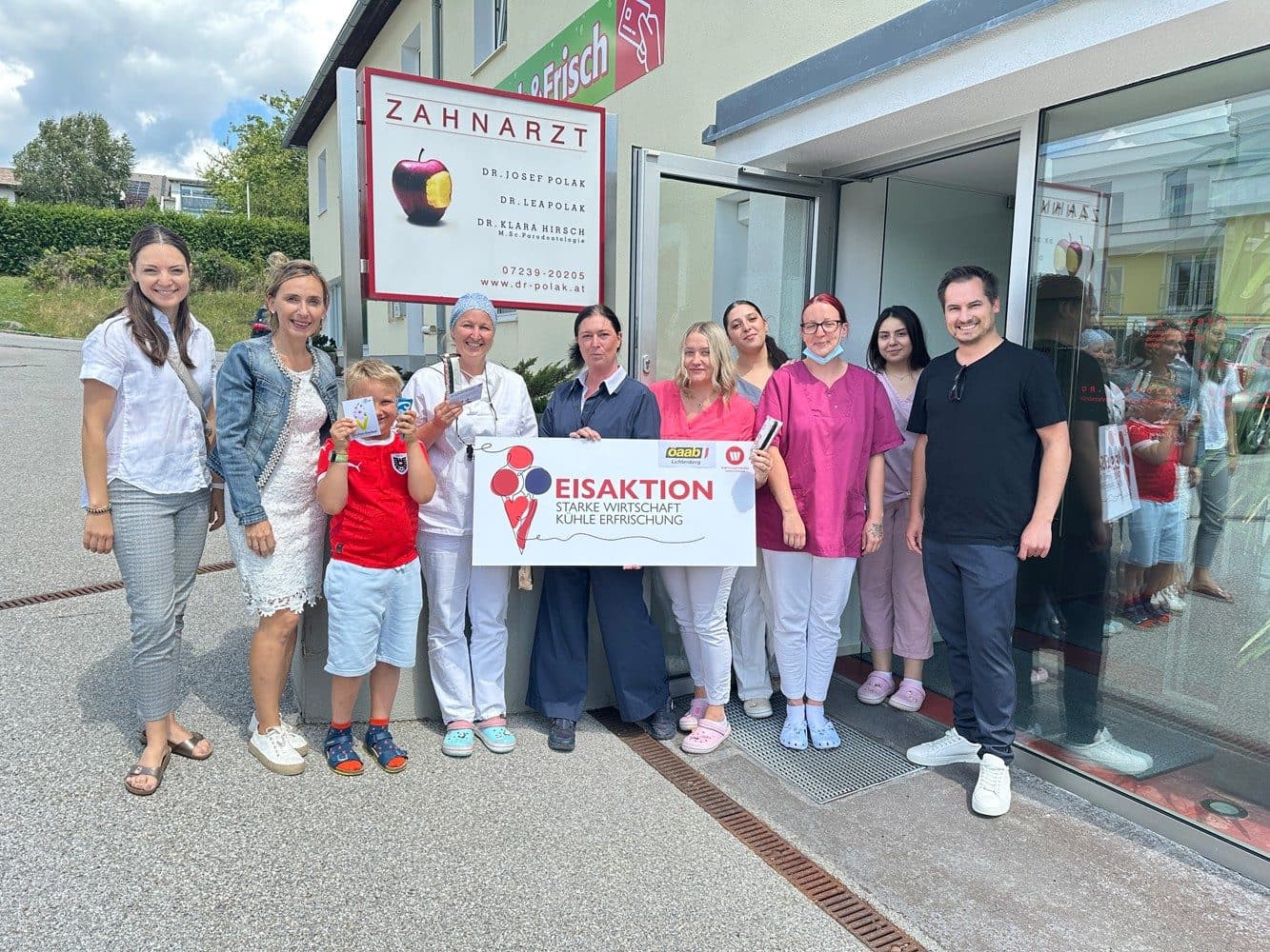 Eis-Aktion bei der Zahnarztordination Dr. Polak & Dr. Hirsch